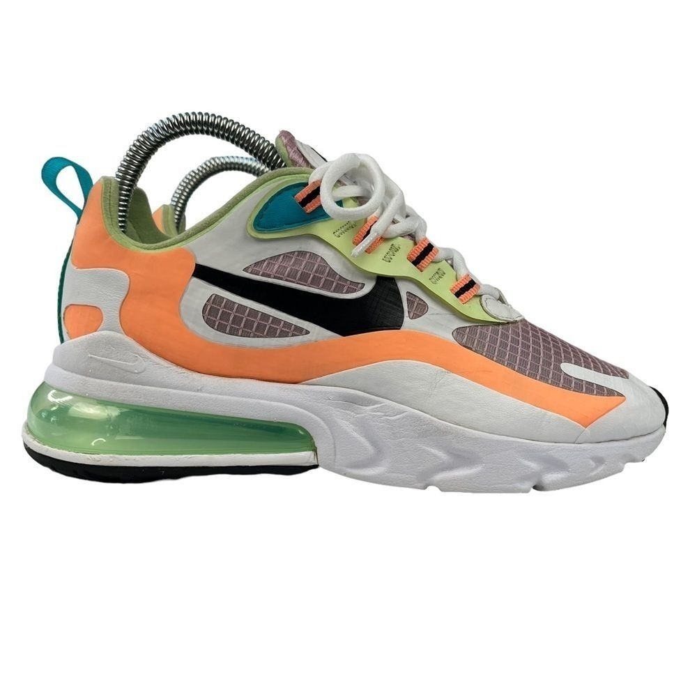 Nike Air Max 270 React Green White Athletic Running Sneakers Womens‎ 7 Shoes